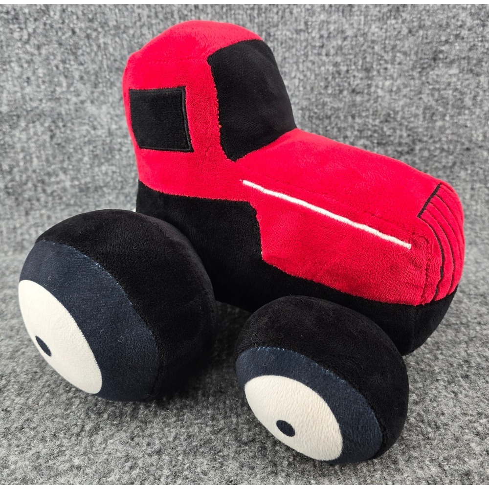Sutton Home Fashions Tractor Plush Red Black Farm Decor Stuffed Toy Country 9x8"